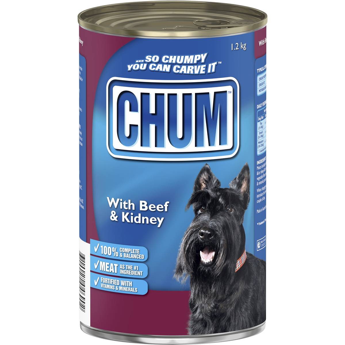 Chum Adult Dog Food Beef & Kidney 1.2kg