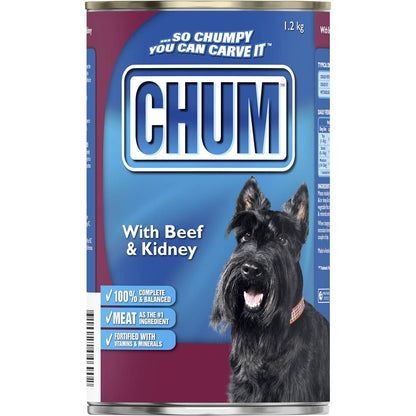Chum Adult Dog Food Beef & Kidney 1.2kg
