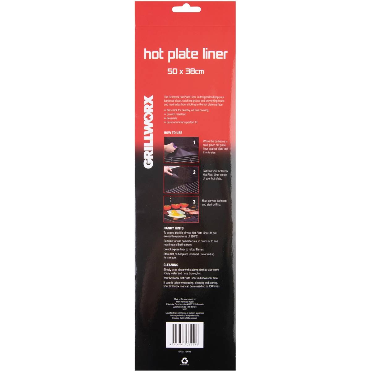 Grillworx Bbq Hot Plate Liner Each