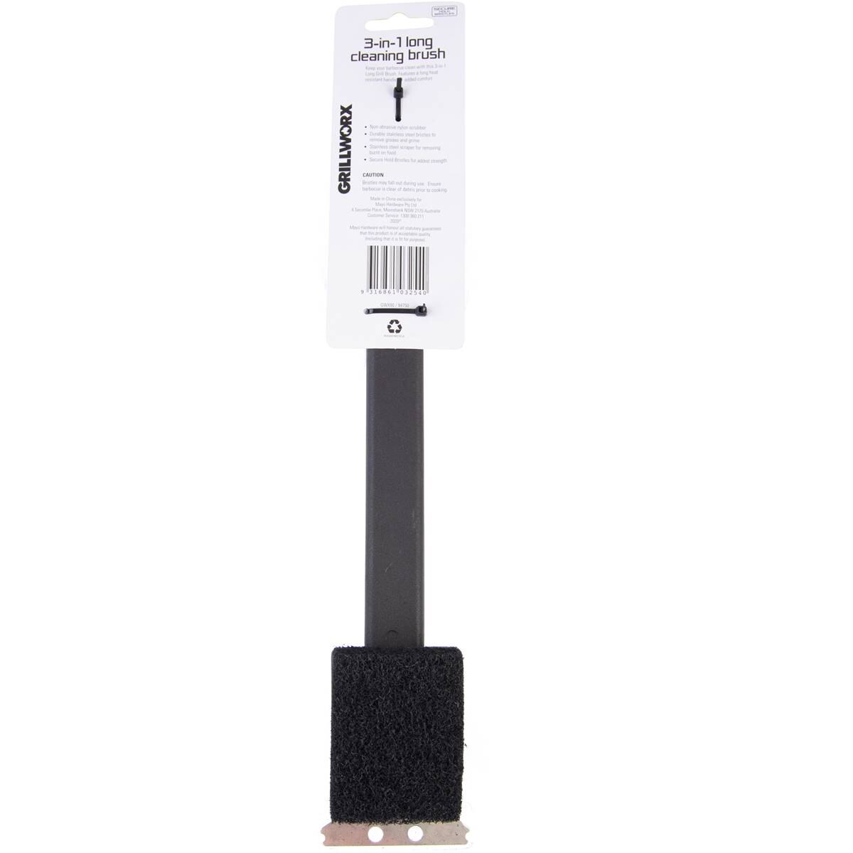 Grillworx 3 In 1 Long Cleaning Brush Each