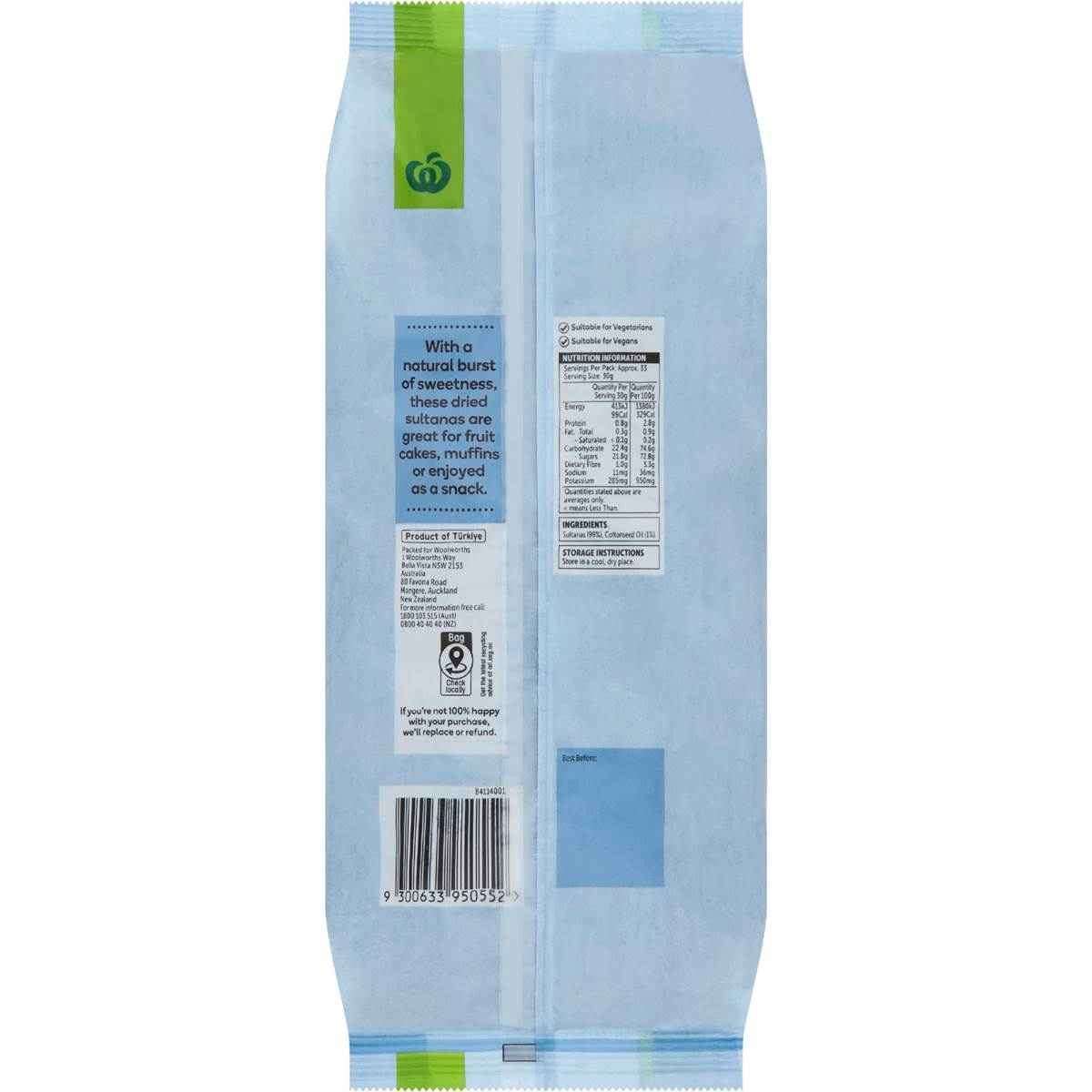 Woolworths Sultanas 1kg