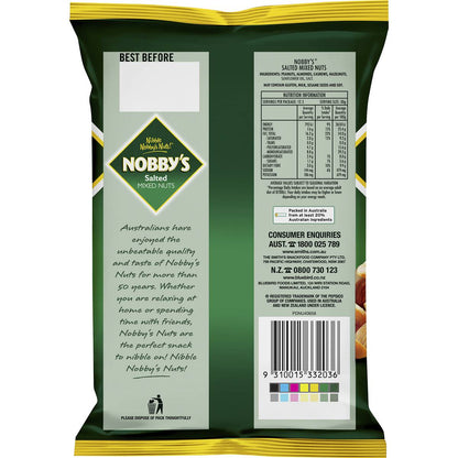 Nobby's Mixed Nuts Snack Mix Party Bag Salted 375g
