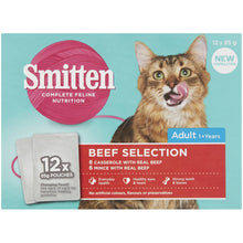 Smitten Beef Selection Adult Wet Cat Food 12 Pack