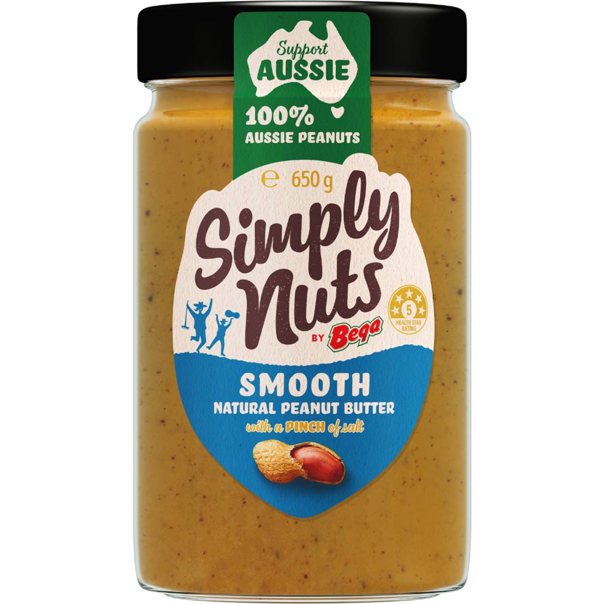Bega Simply Nuts Smooth Natural Peanut Butter 650g