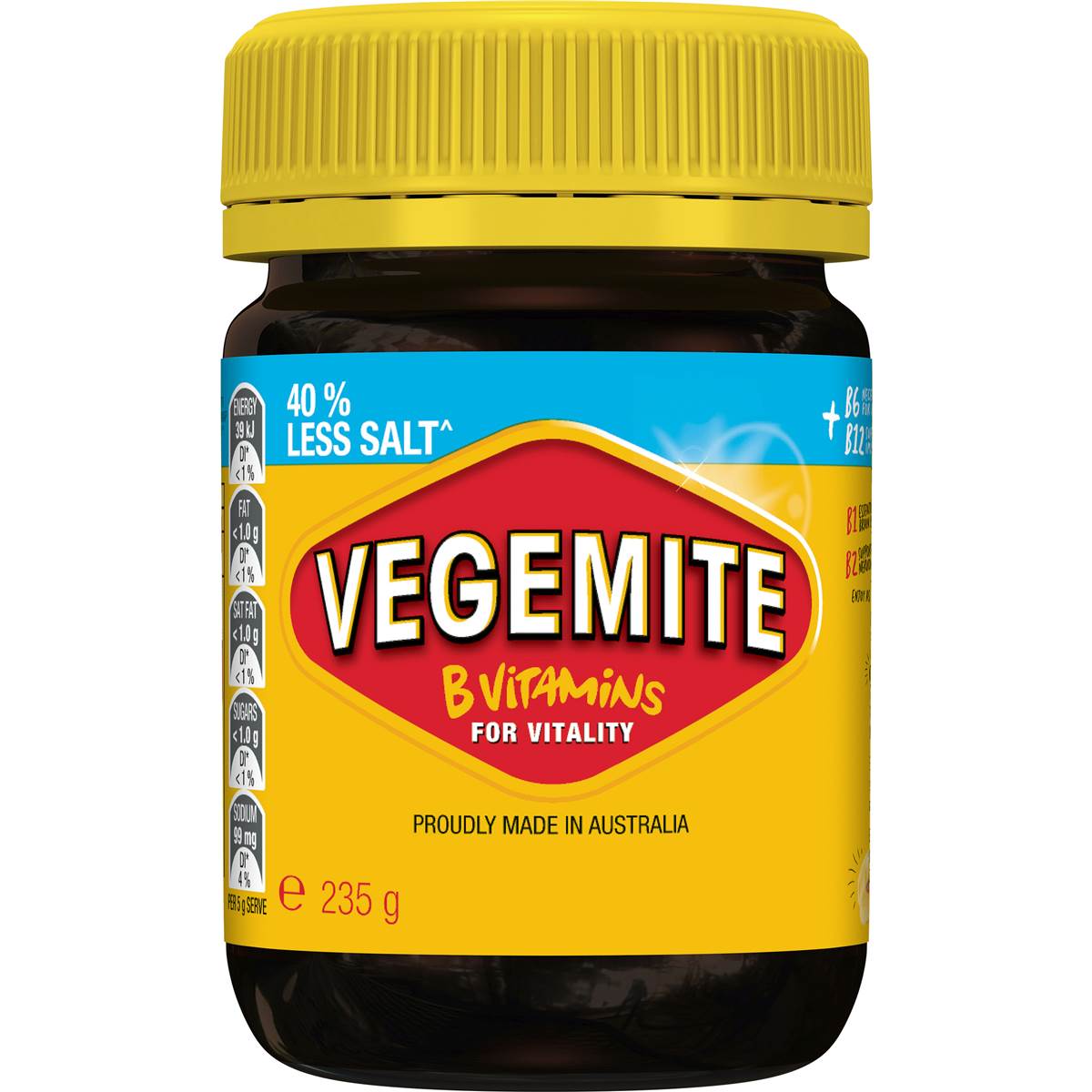 Vegemite Salt Reduced 40% Less Salt 235g