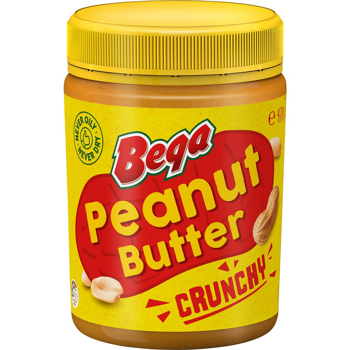 Bega Peanut Butter Crunchy 470g