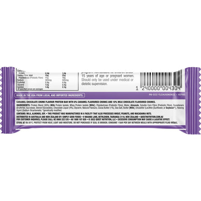 Quest Protein Bar Caramel Chocolate Chunk 60g