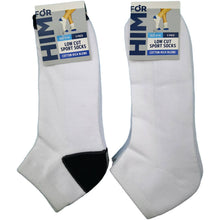 For Him Low Cut Sport Socks White Size 11-14 5 Pack