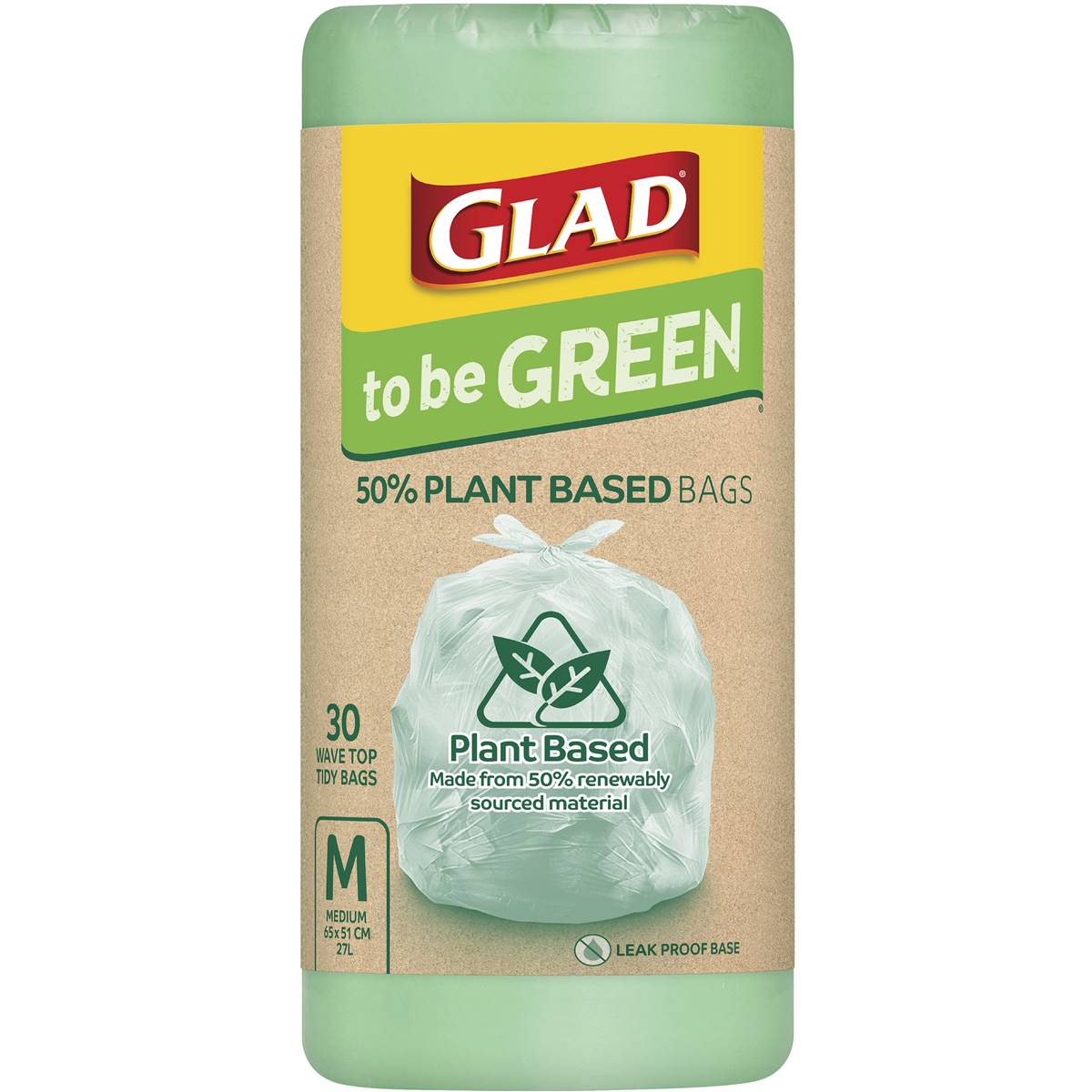 Glad To Be Green 50% Plant Based Kitchen Tidy Bags Medium 30 Pack
