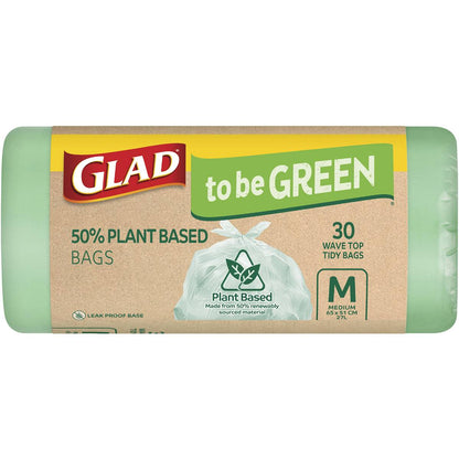 Glad To Be Green 50% Plant Based Kitchen Tidy Bags Medium 30 Pack