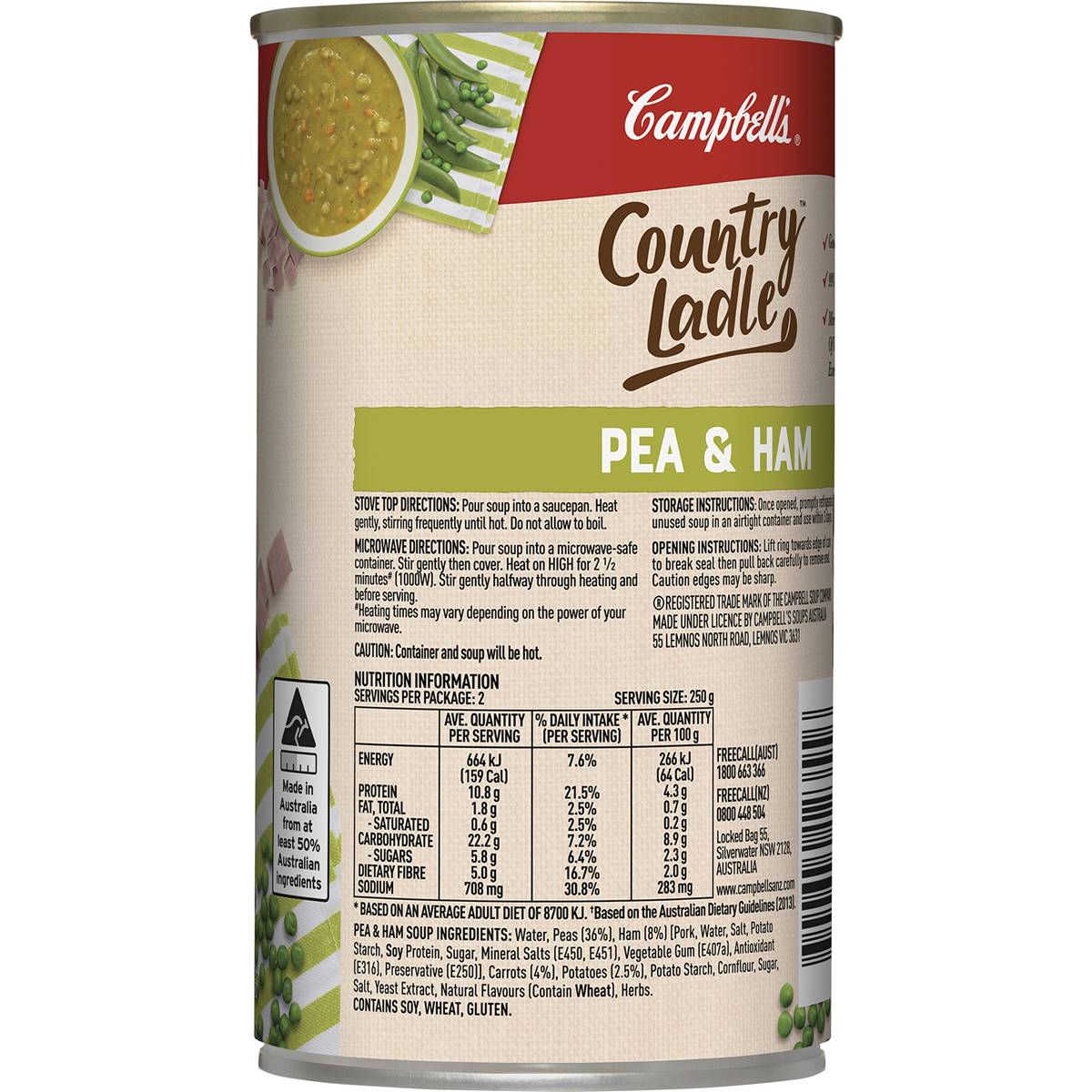 Campbell's Country Ladle Soup Pea & Ham 500g