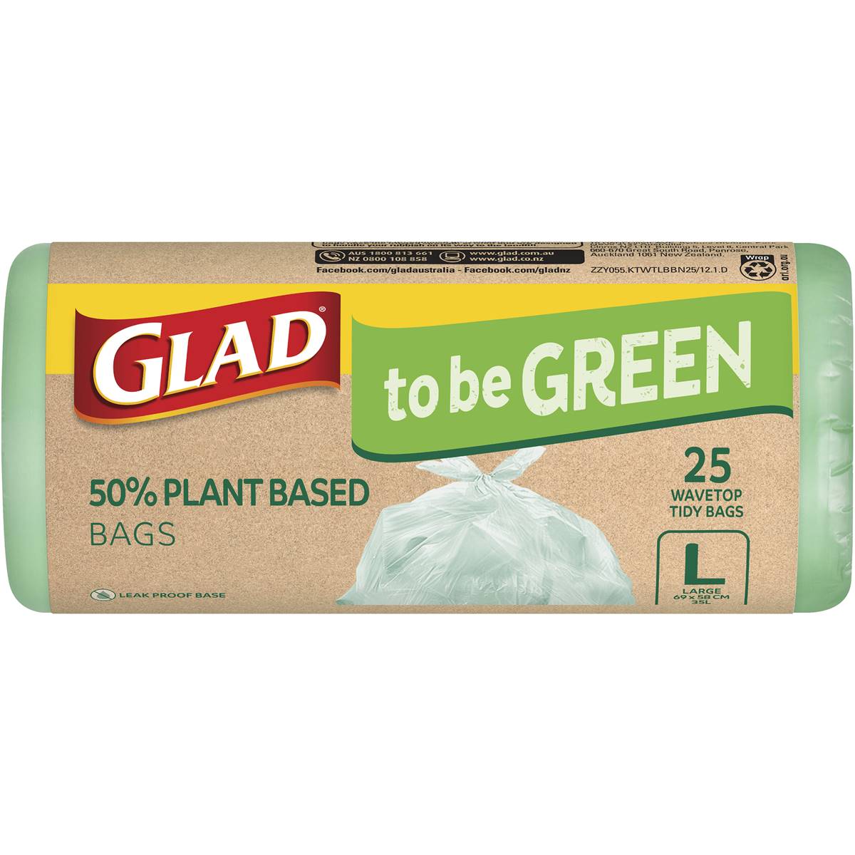 Glad To Be Green 50% Plant Based Kitchen Tidy Bags Large 25pack