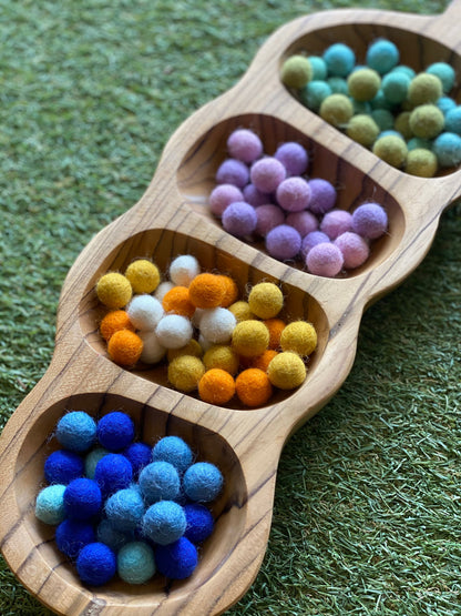 Papoose Felt Pompoms 1.5cm Spring 100 Pieces Pretend & Imaginative Play Toys 3yrs+