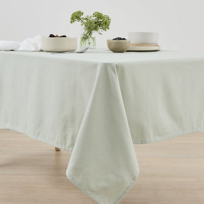Sage Extra Large Linen Look Table Cloth