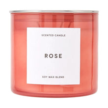 Rose Inspired Glass Candle