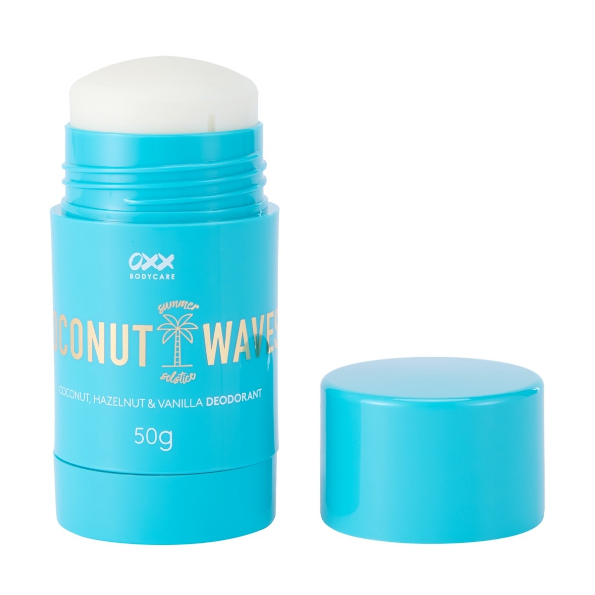 OXX Bodycare Coconut Waves Summer Solstice Deodorant 50g - Coconut, Hazelnut and Vanilla Scent