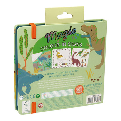 Floss & Rock Magic Water Colouring Dino Interactive Book Art and Craft for Kids Dinosaur Theme Travel Toys 3yrs+