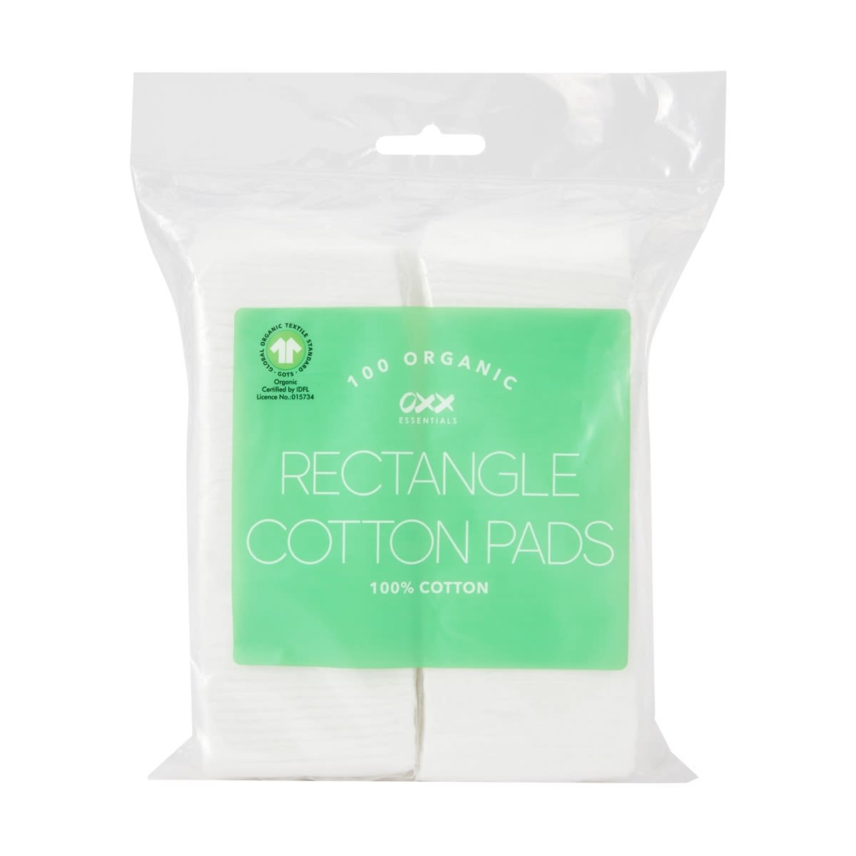 OXX Essentials 100 Pack Rectangle Organic Cotton Pads