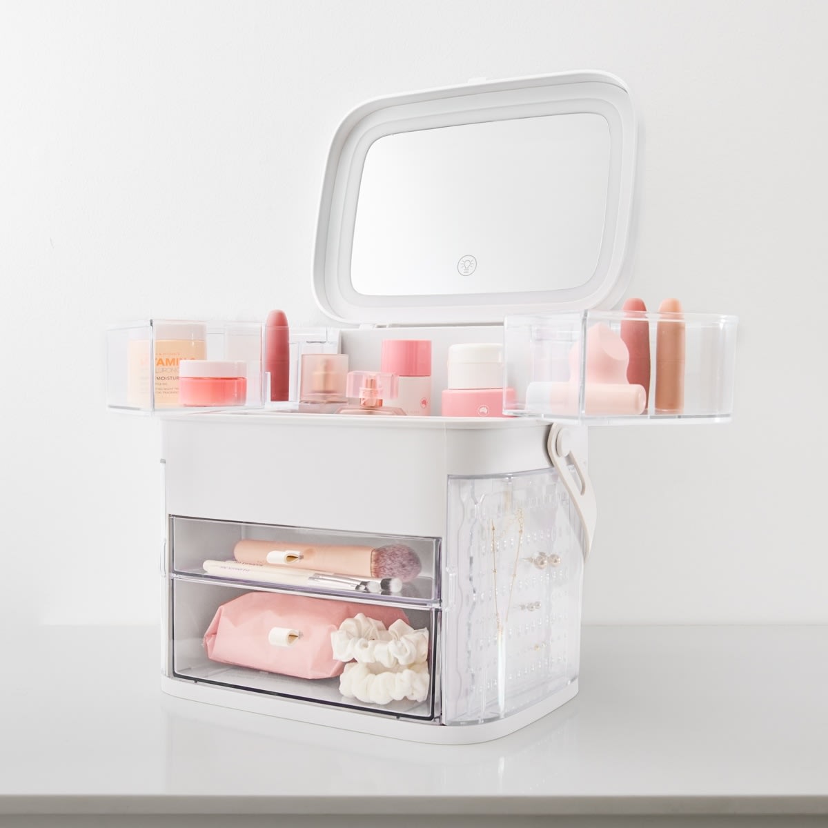 Cosmetic Caddy with Mirror
