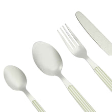 16 Piece Sage Stripe Cutlery Set