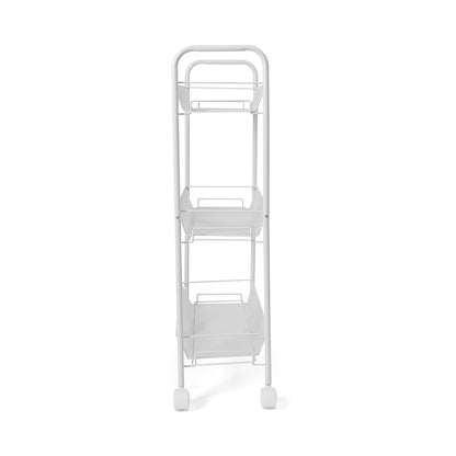 Slim Line Metal Trolley - White
