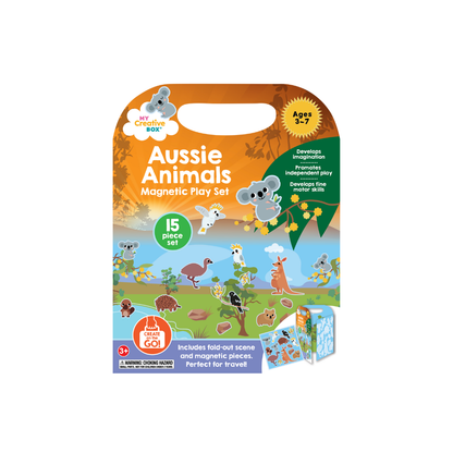 My Creative Box Aussie Animals Magnetic Play Set Australian Animals Art and craft for kids 3yrs+