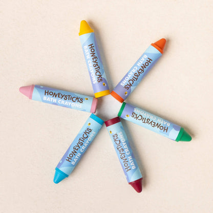Honeysticks Bath Crayons Super Jumbos 6pcs Bath Toys Art and craft for kids 3yrs+