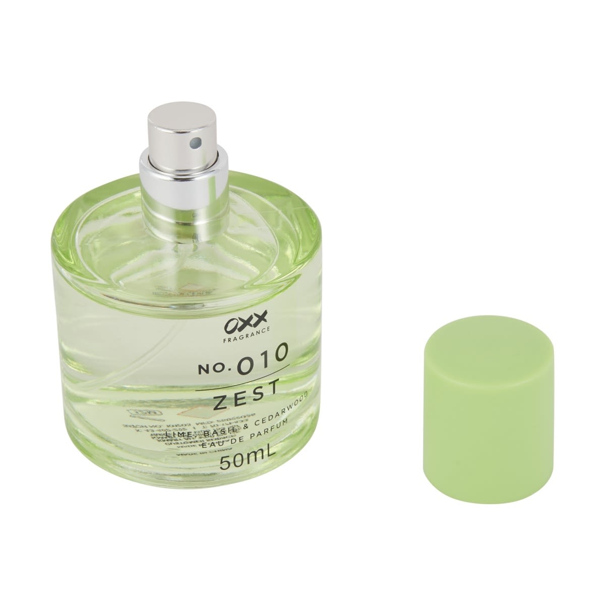 OXX Fragrance No. 010 Zest Eau De Parfum 50ml - Lime, Basil and Cedarwood