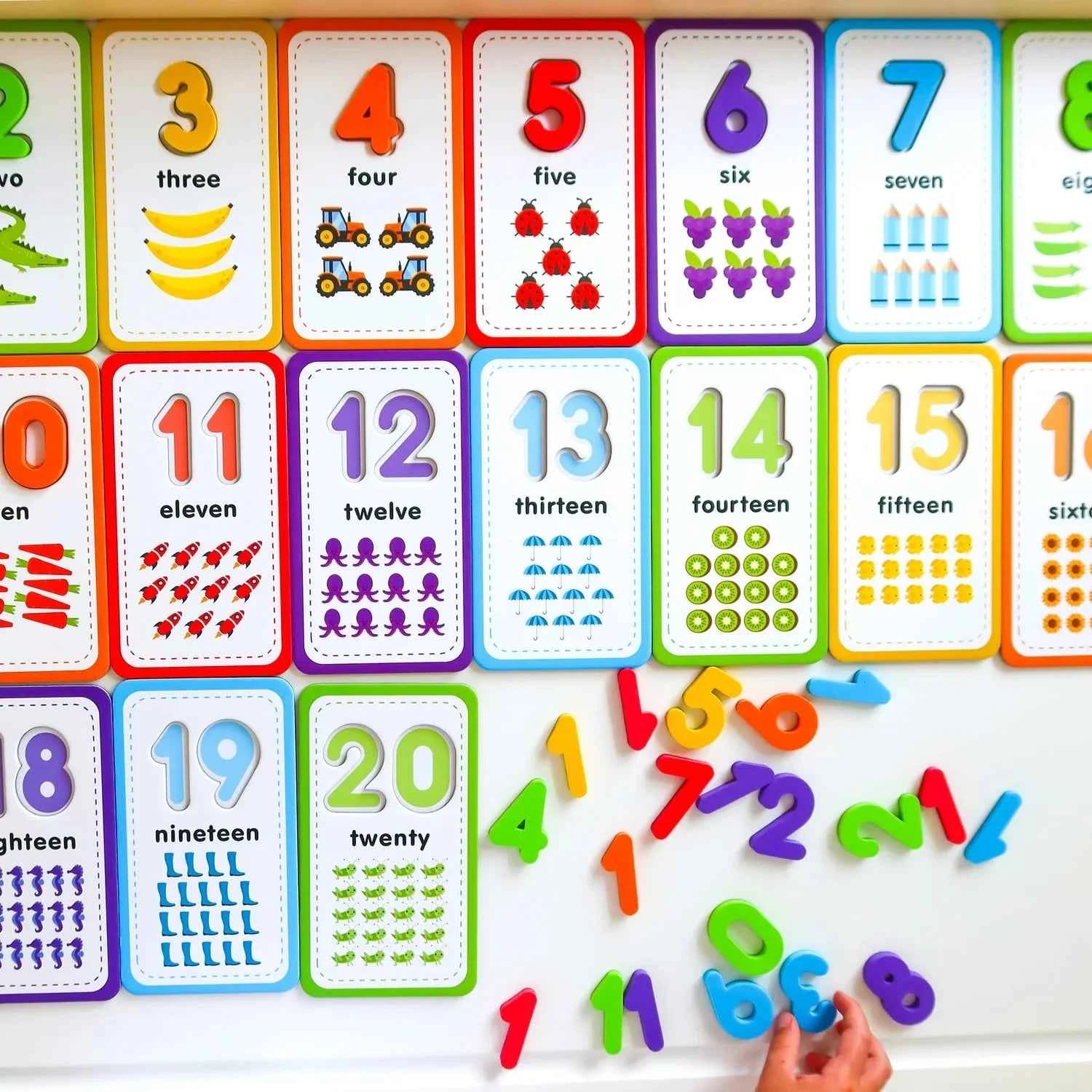Curious Columbus Flashcards & 123 Magnetic Numbers Early Math Games for Kids Cognitive Best Seller 3yrs+