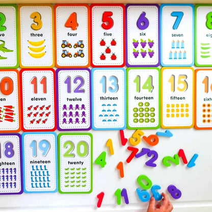 Curious Columbus Flashcards & 123 Magnetic Numbers Early Math Games for Kids Cognitive Best Seller 3yrs+