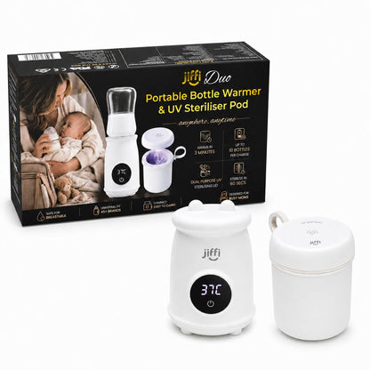 Jiffi DUO - Portable Warmer and Sterilising Pod - White (AVAILABLE)