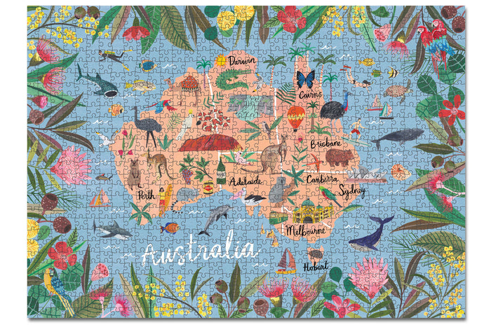 1000 Piece Jigsaw Puzzle Australia Edition by Journey of Something 12yrs+
