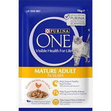 Purina One Adult Mature 7+ With Chicken In Gravy Wet Cat Food 70g