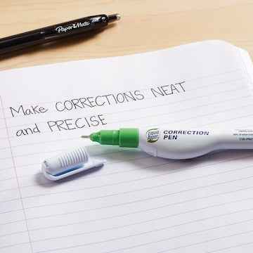Paper Mate Liquid Paper White Out Correction Pens 7mL x 2 pack