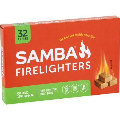 Samba Natural Wooden Firelighters 32 Pack