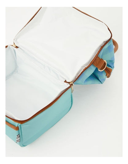 Double Layer Lunch Bag in Blue Check