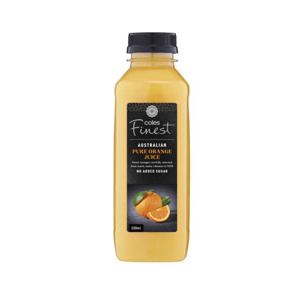 COLES FINEST JUICE :ORANGE:.:500 ML