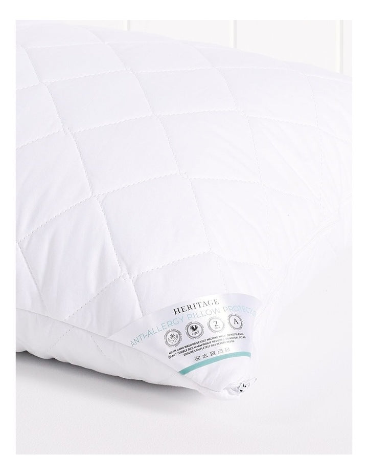 Allergy Sensitive Pillow Protector in White