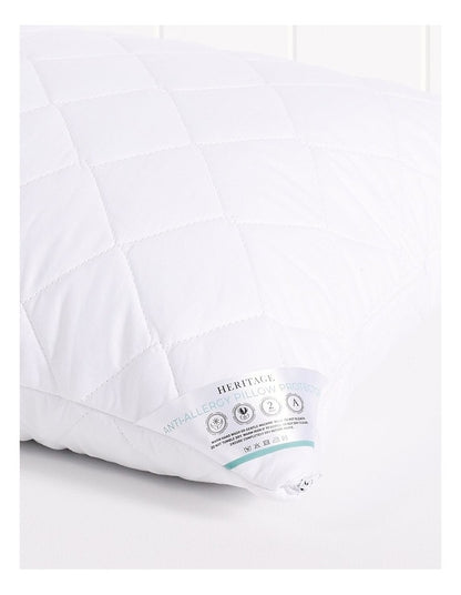 Allergy Sensitive Pillow Protector in White