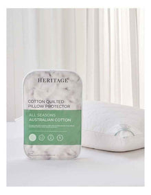 Australian Cotton Quilted Pillow Protector
