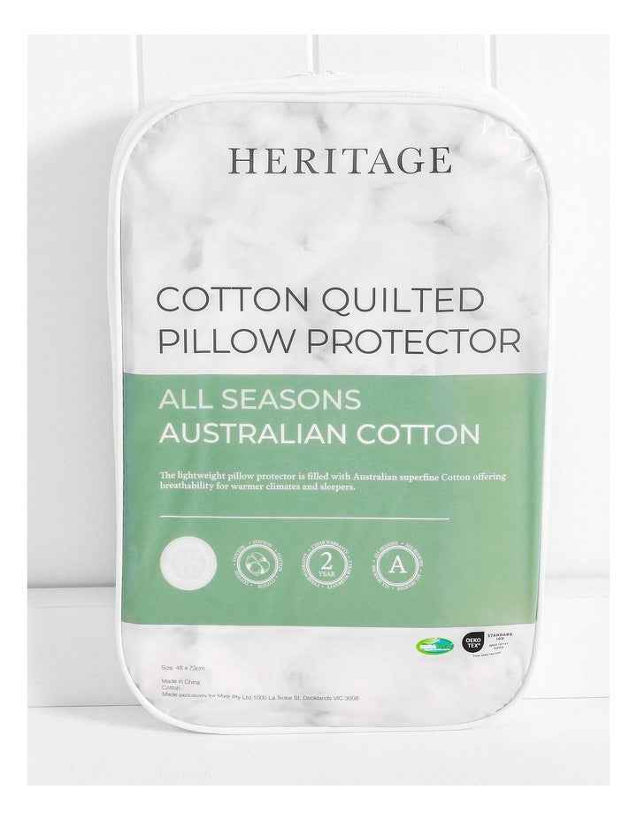 Australian Cotton Quilted Pillow Protector