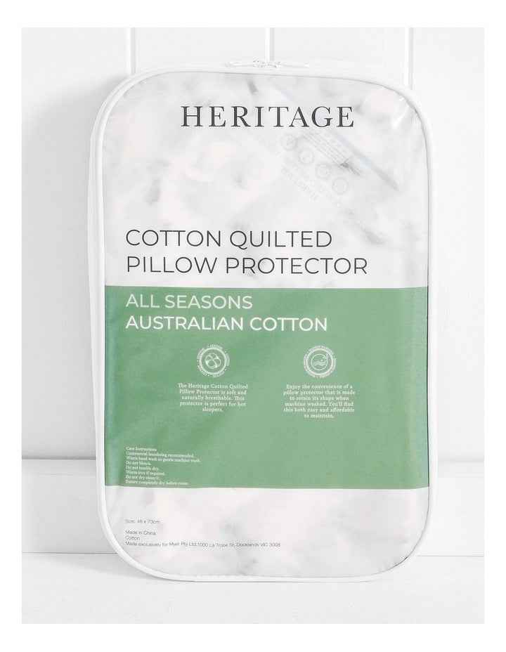 Australian Cotton Quilted Pillow Protector