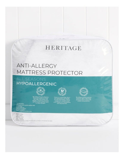 Allergy Sensitive Mattress Protector in White
