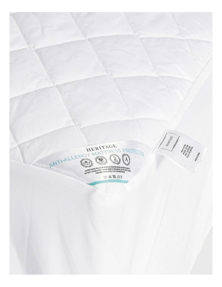 Allergy Sensitive Mattress Protector in White