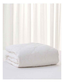 Cotton Quilted Mattress Protector in White