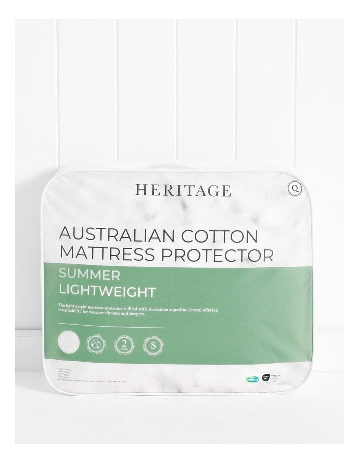 Cotton Quilted Mattress Protector in White