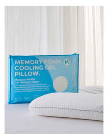 Memory Foam Cooling Gel Pillow in White