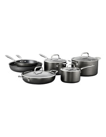 ONE Hard Anodised 6 Piece Cookset in Black