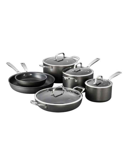 ONE Hard Anodised 6 Piece Cookset in Black