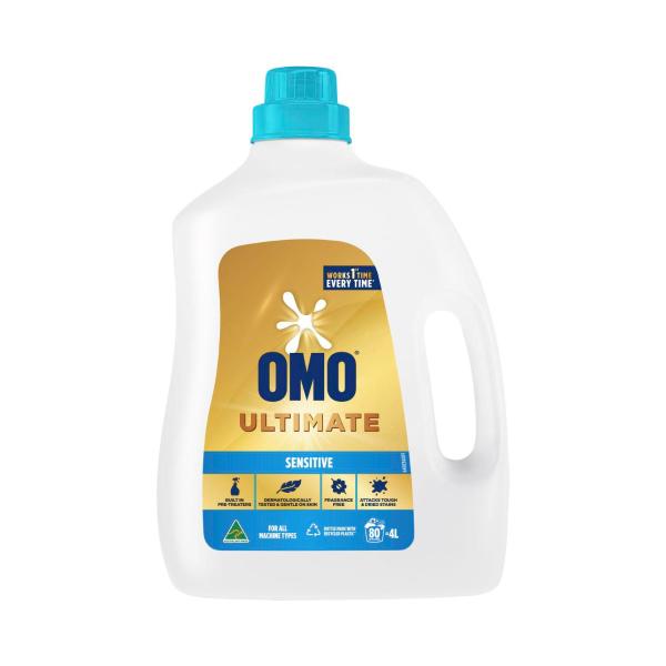 OMO ULTIMATE SENSITIVE LAUNDRY LIQUID DETERGENT 80 WASHES 4L